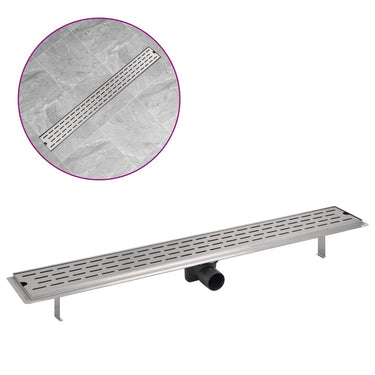 Gerade Duschrinne Linien 930x140 mm Edelstahl